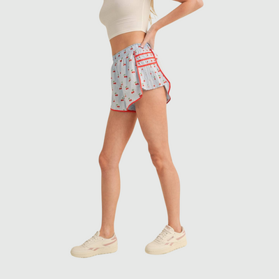 Cherry Print On Point Shorts