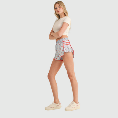 Cherry Print On Point Shorts