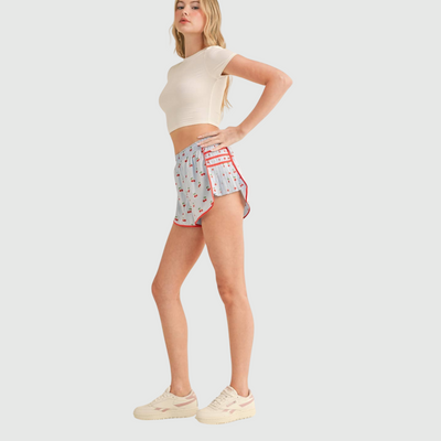 Cherry Print On Point Shorts