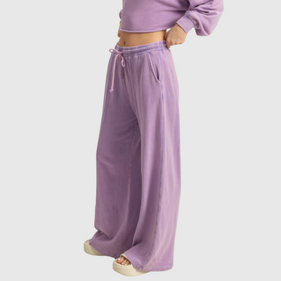 Wide Leg Sweatpants in Wisteria