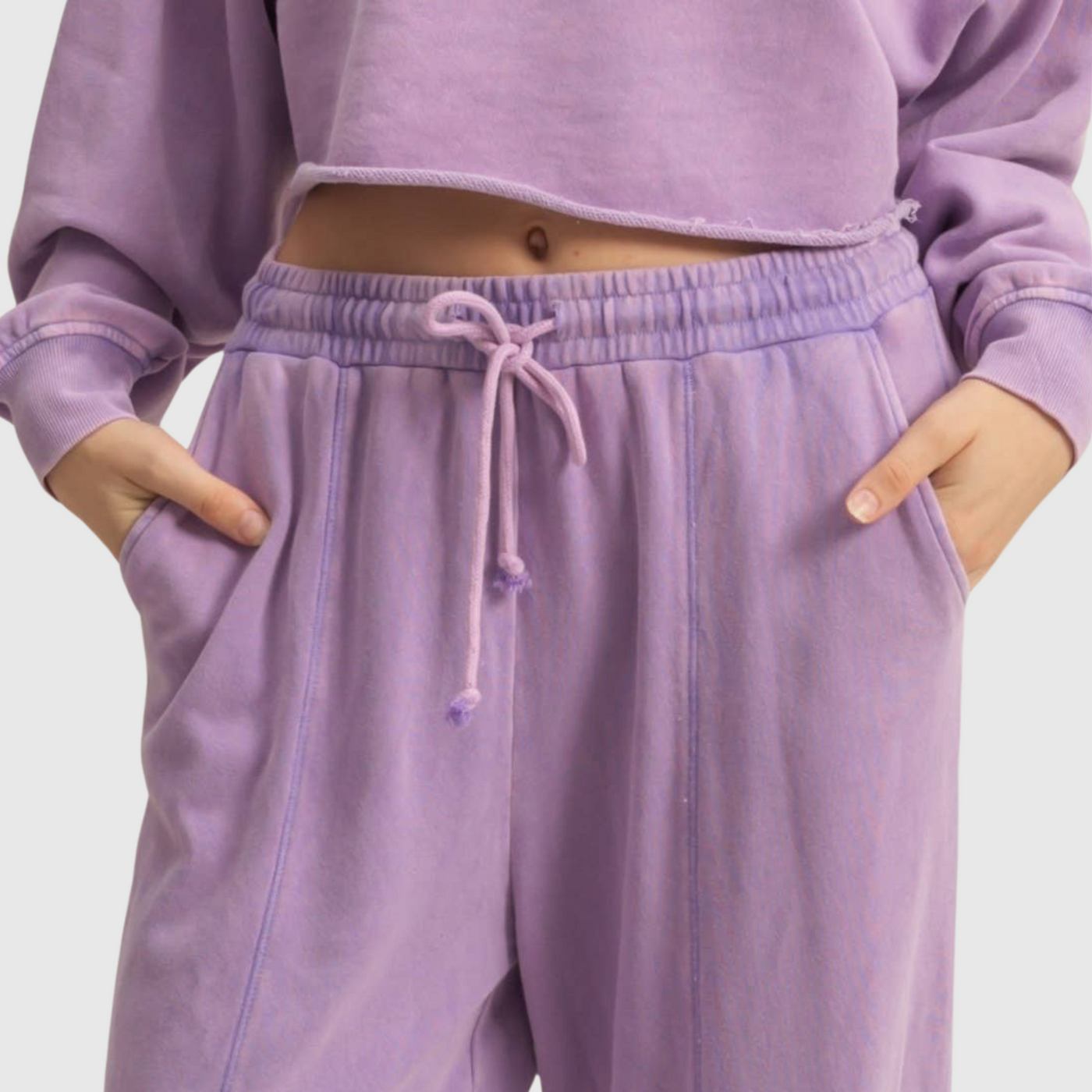 Wide Leg Sweatpants in Wisteria