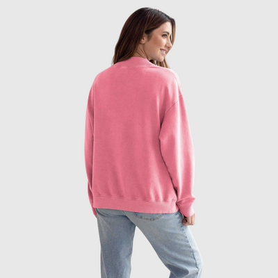 Nantucket Mock Neck in Hibiscus