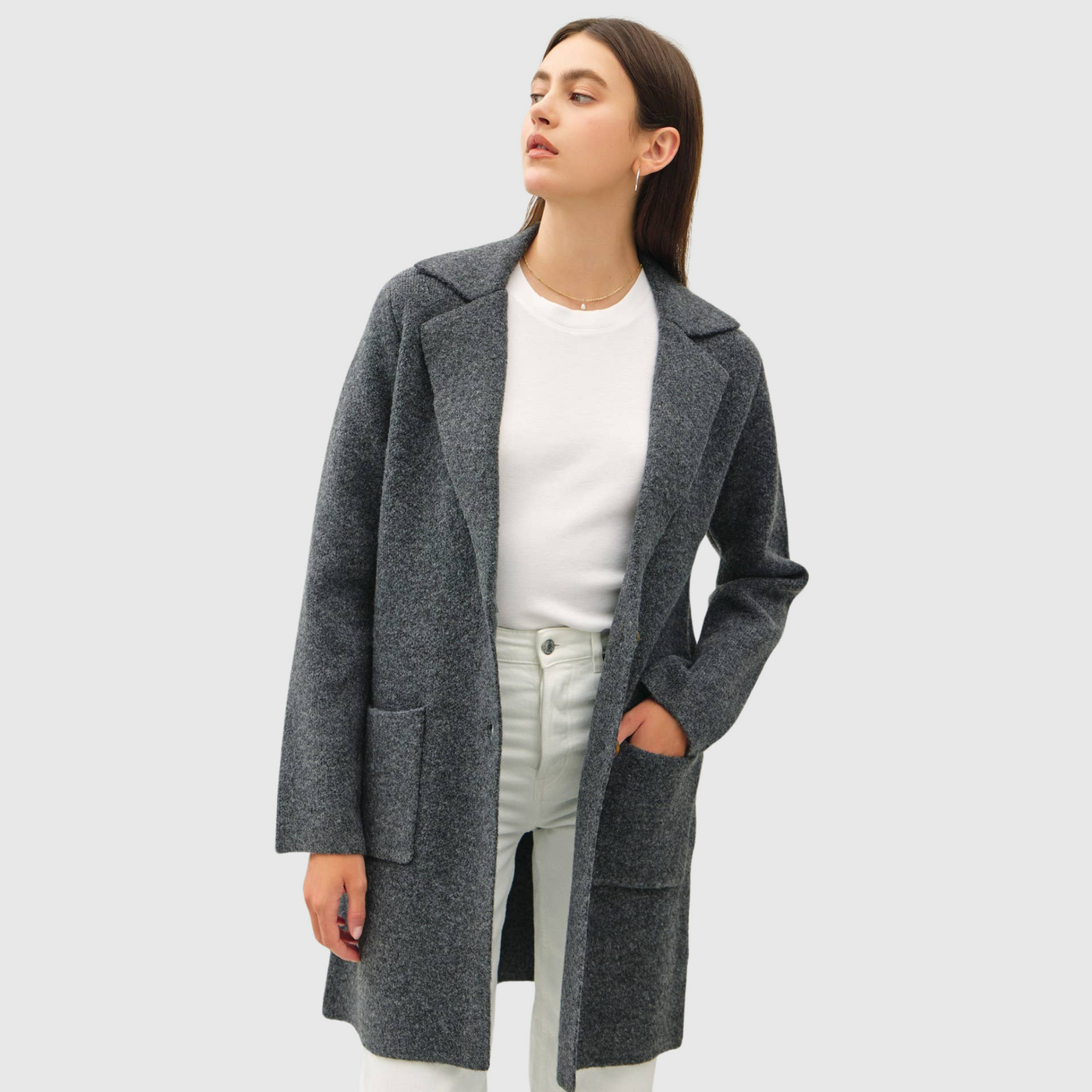 Ultra Soft Coat in Charcoal