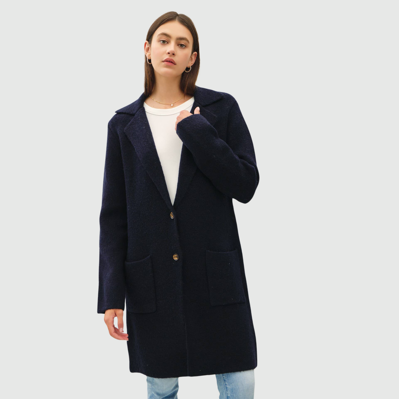 Ultra Soft Coat in Dark Navy