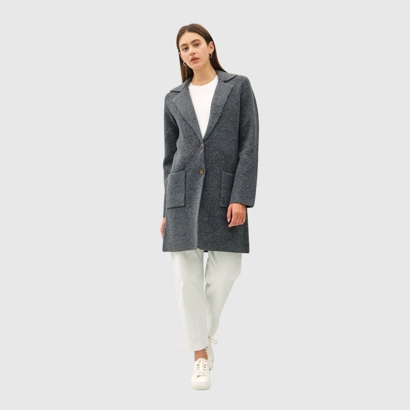 Ultra Soft Coat in Charcoal