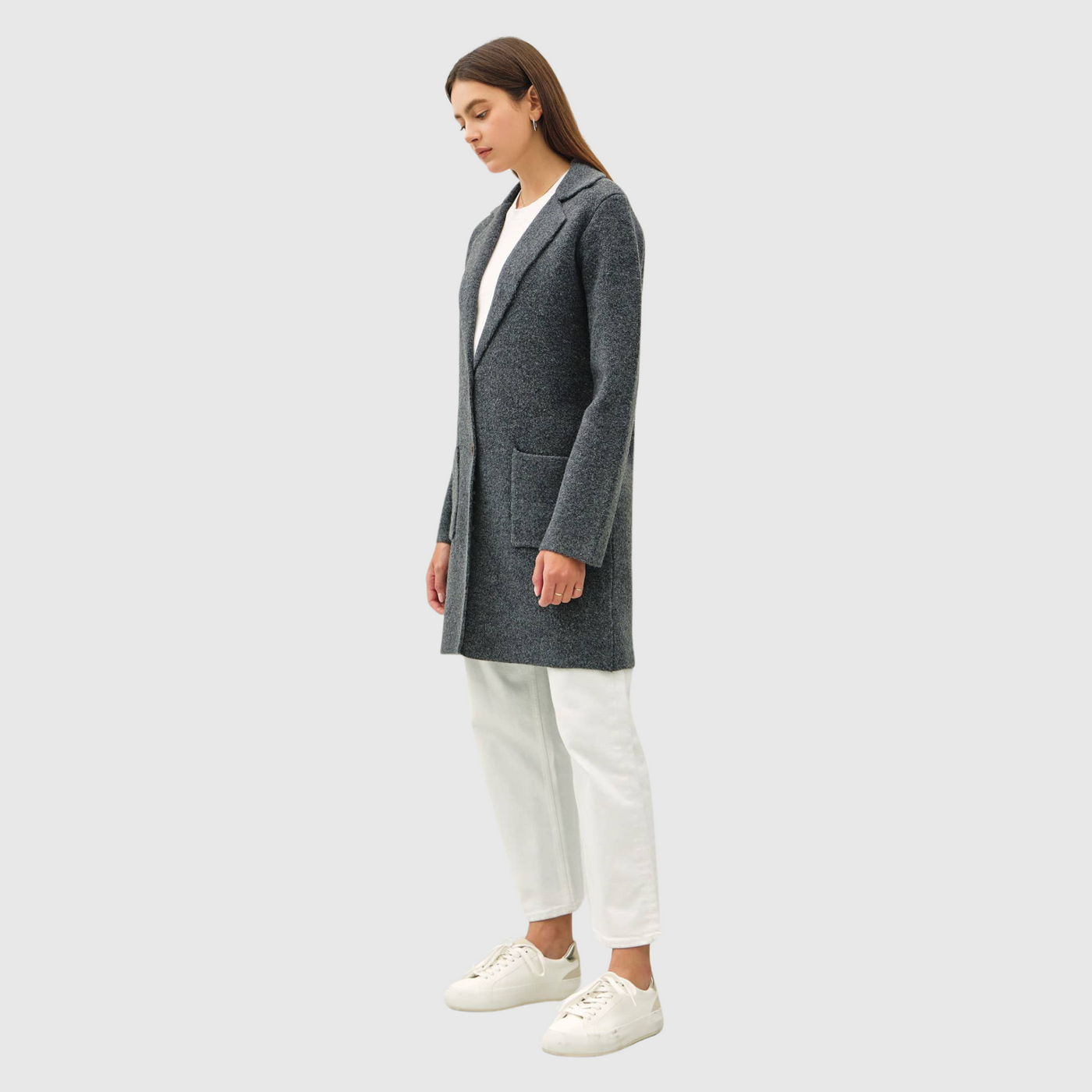Ultra Soft Coat in Charcoal