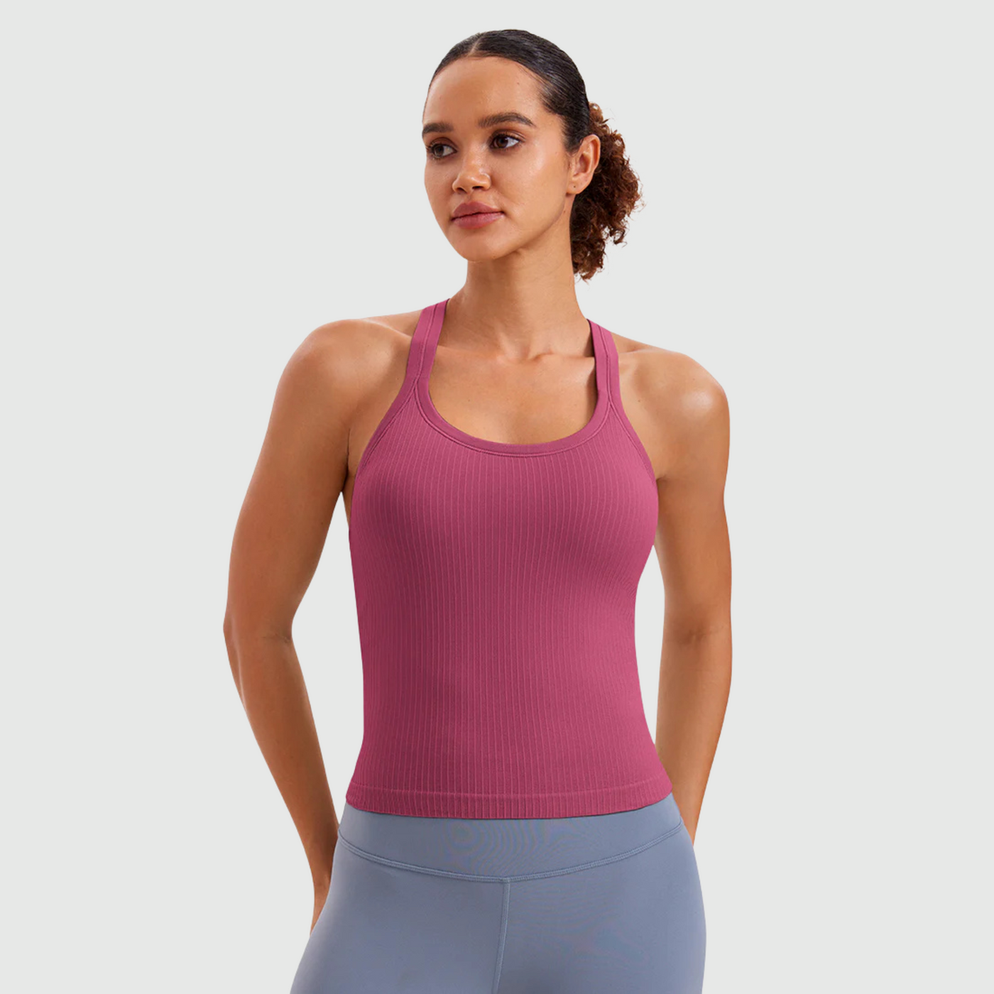 Waist Length Racerback in Washed Mauve