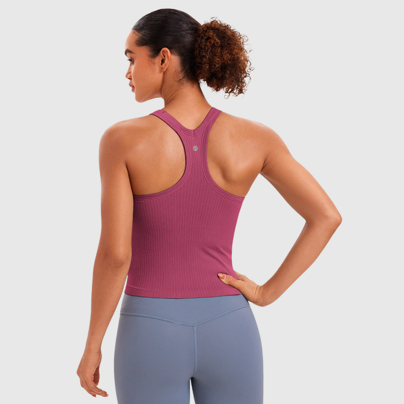 Waist Length Racerback in Washed Mauve