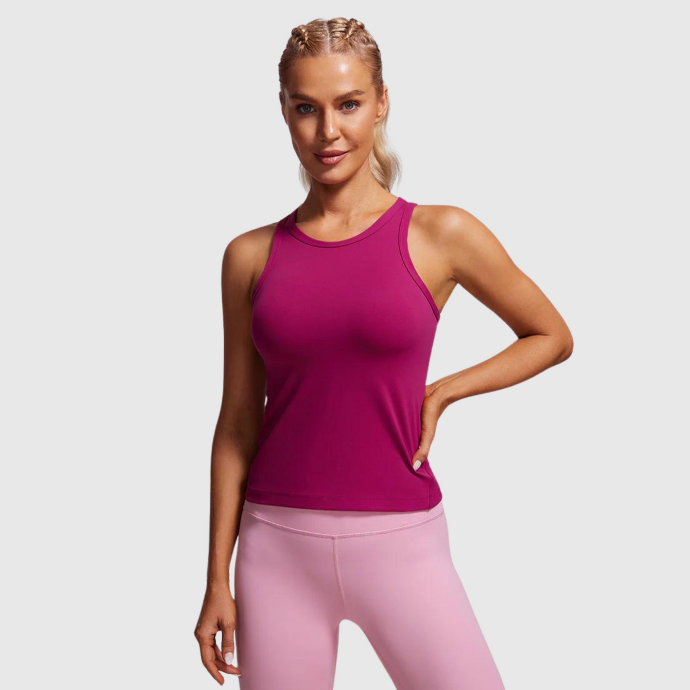 Butterluxe Racerback Tank Top in Magenta Purple