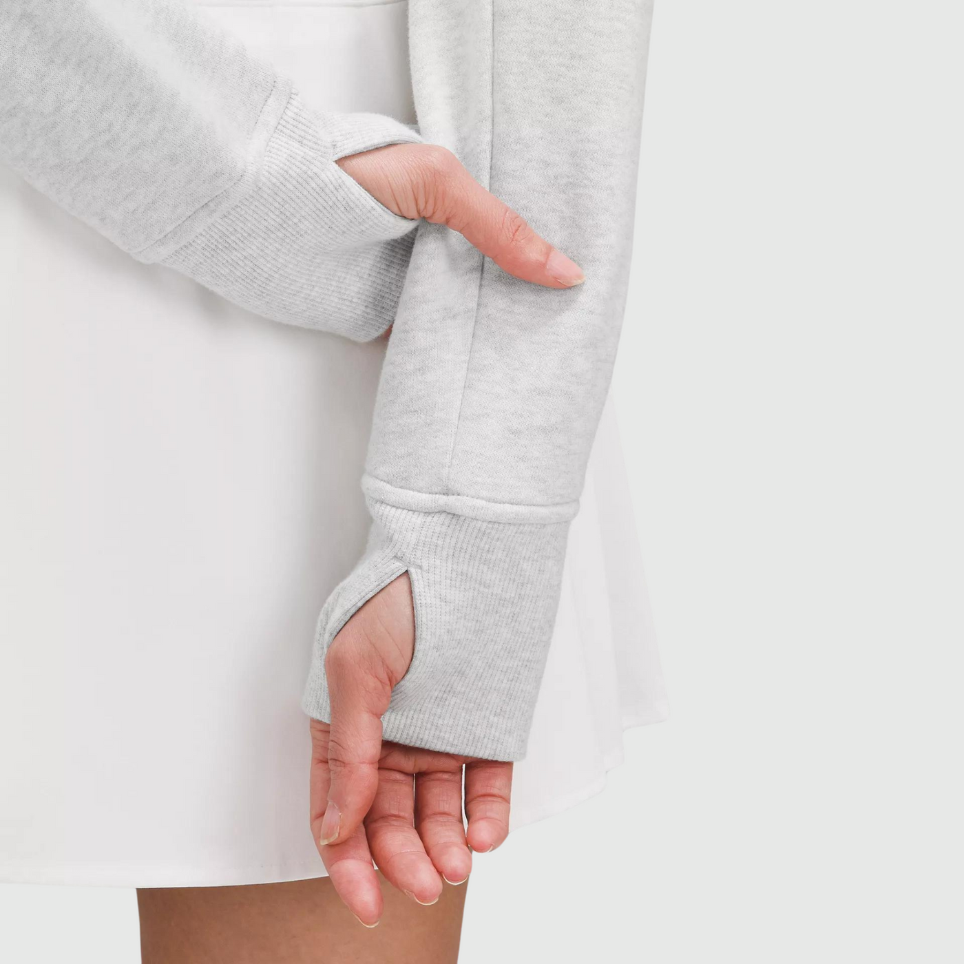 lululemon Scuba Full-Zip Cropped Hoodie in Heathered