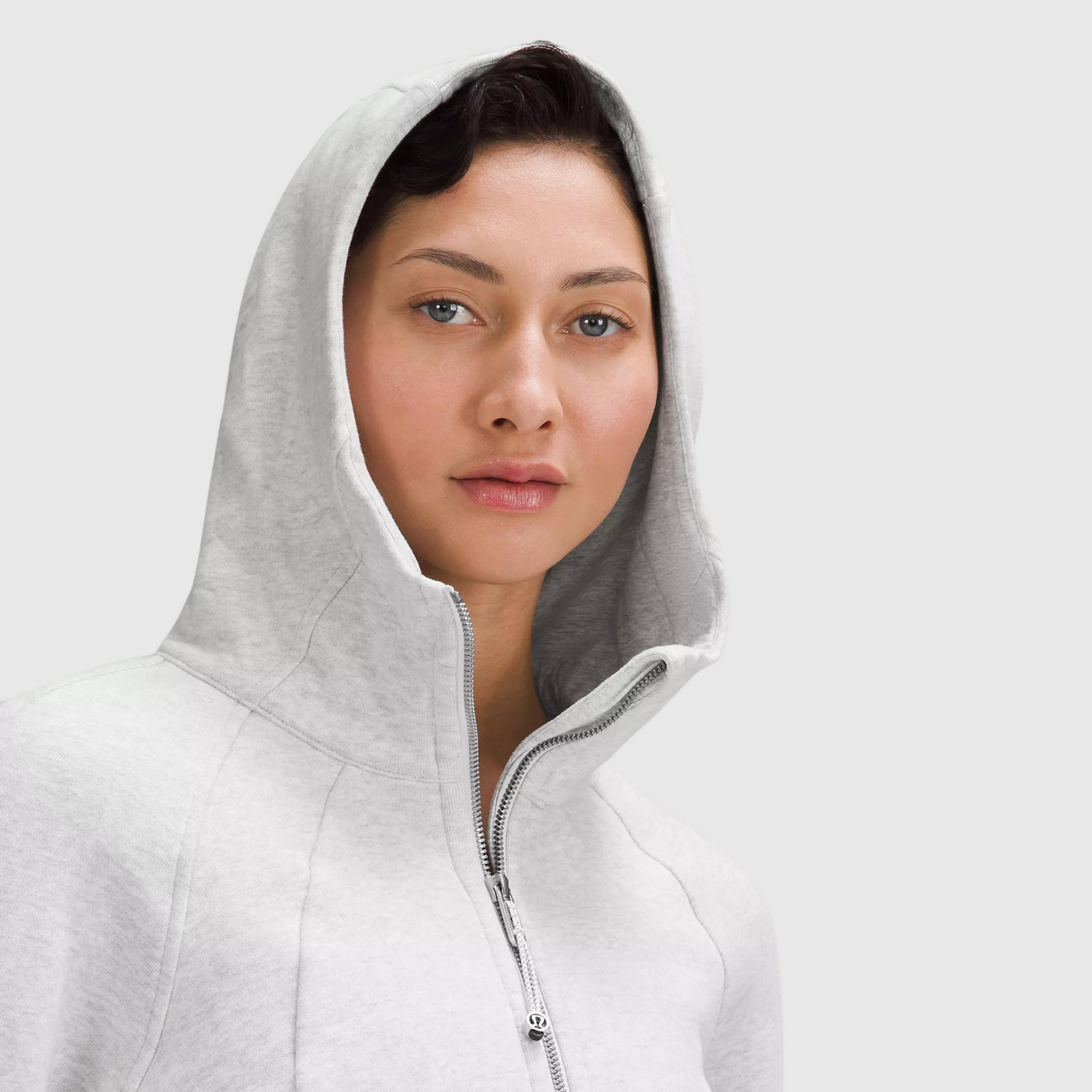 lululemon Scuba Full-Zip Cropped Hoodie in Heathered