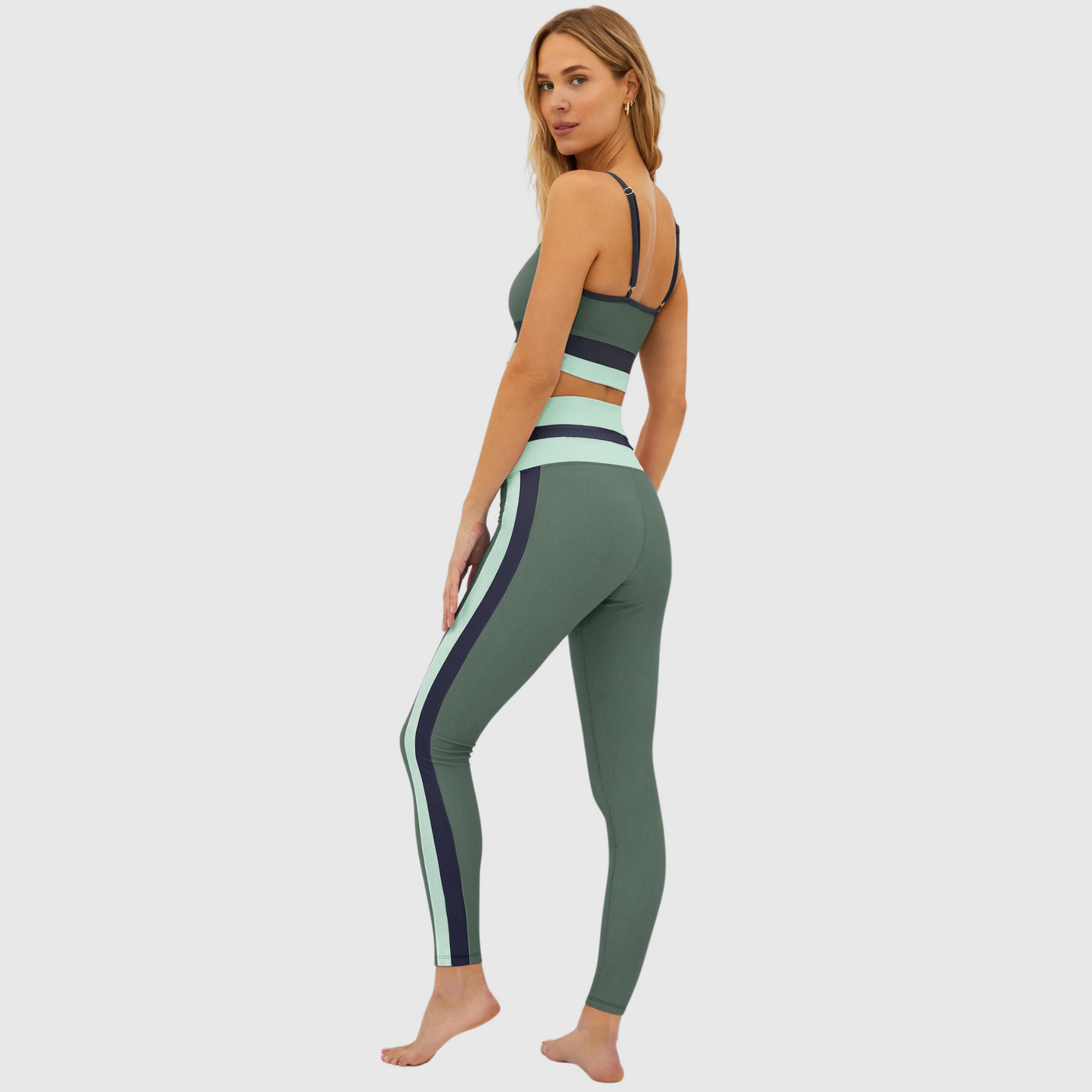 Beach Riot Mariella Legging Palm Paradise Colorblock