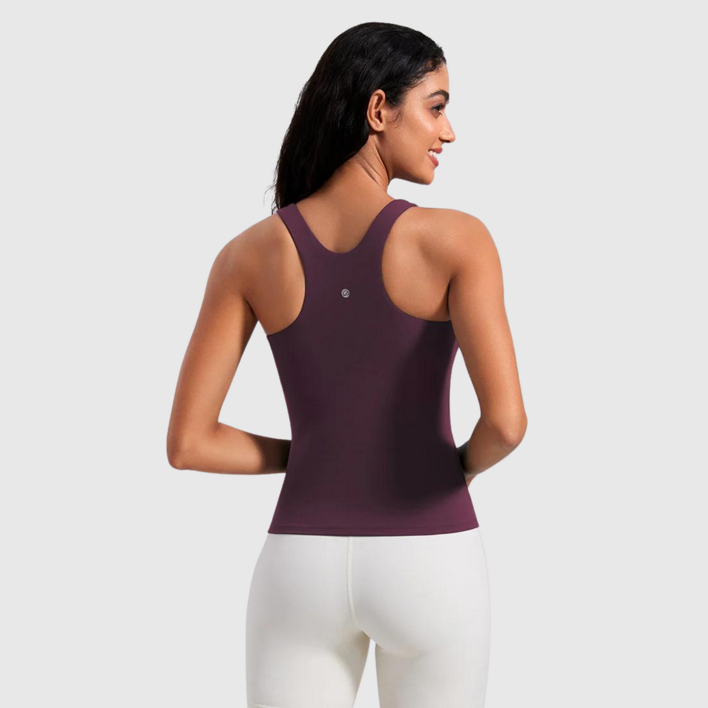 Butterluxe High Neck Tank Top in Deep Purple