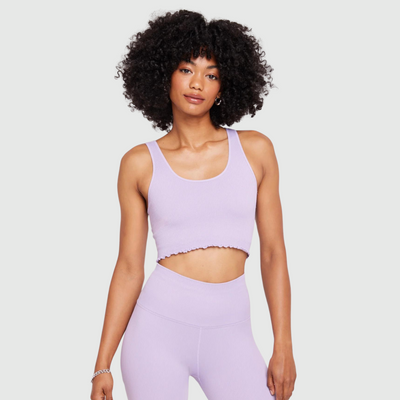 Spiritual Gangster Amor Crop Tank in Wisteria