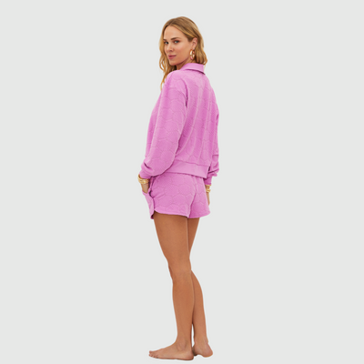 Beach Riot Martina Polo in Shell Pink