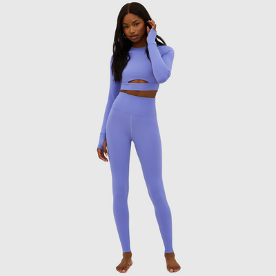 Beach Riot Legging in Periwinkle Waffle