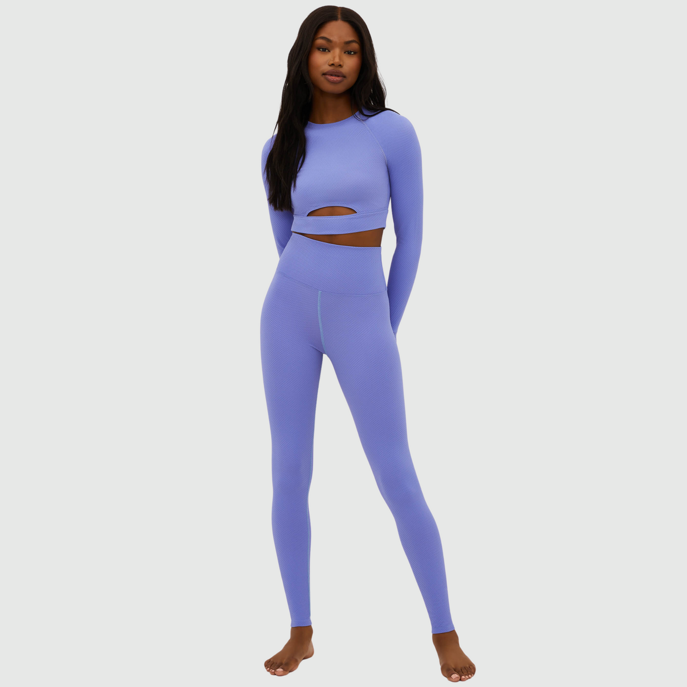 Beach Riot Legging in Periwinkle Waffle