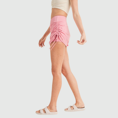 Ruched Skort in Pink